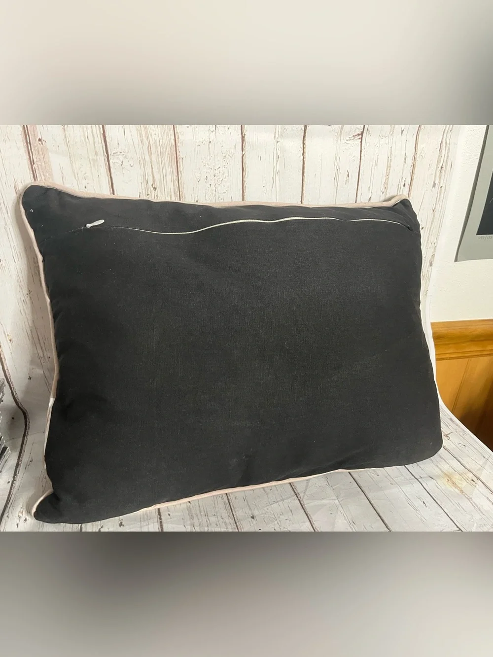 Halloween Yoga Skeleton Lumbar Pillow Black 17x12